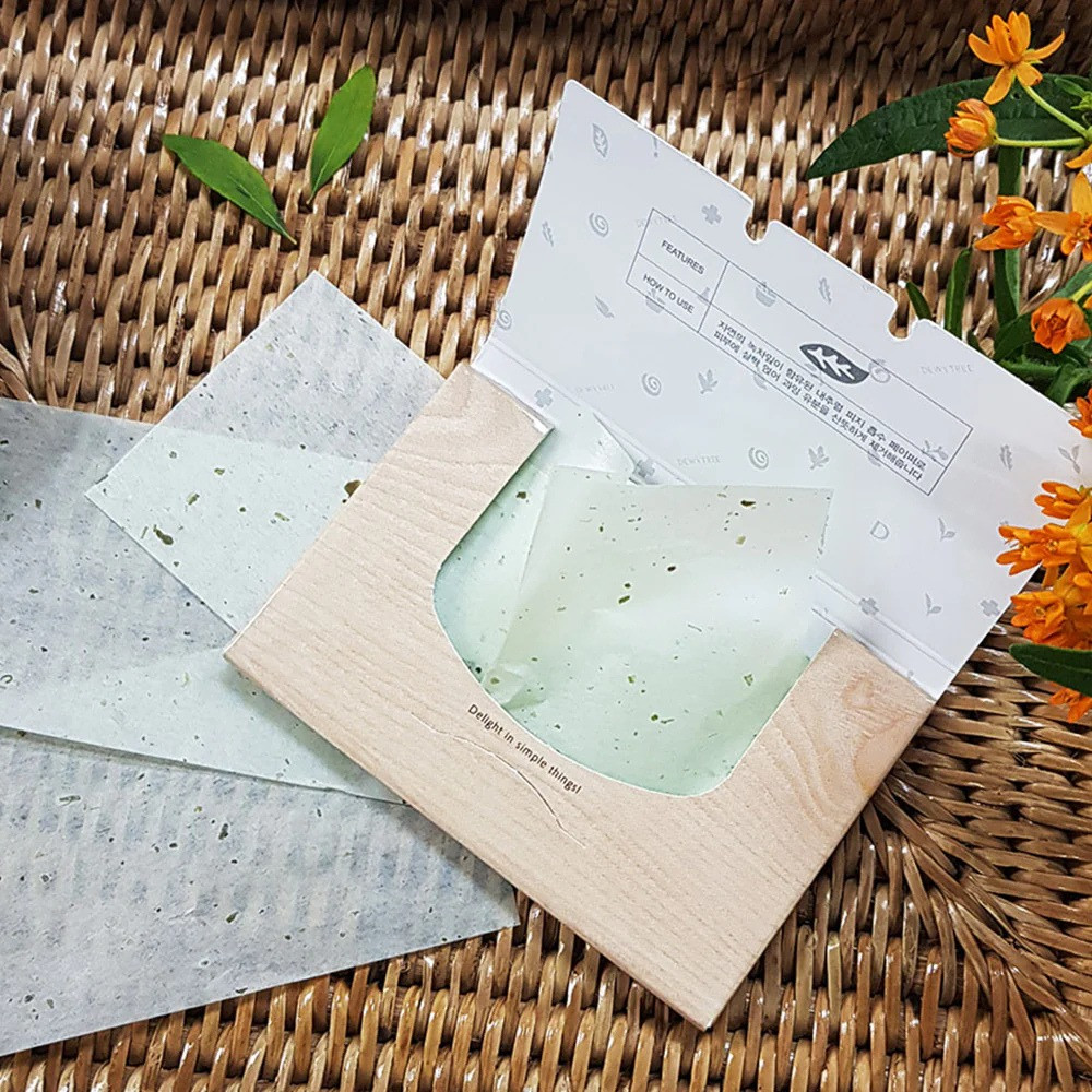 [DEWYTREE SG OFFICIAL] Nature Source Green Tea Mattifying Linen 50PCS